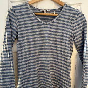 Toad & Co Striped V-neck Shirt